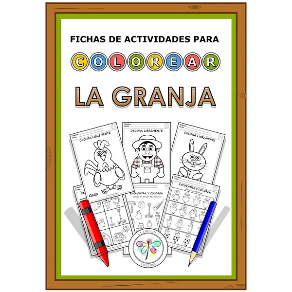 Spanish Worksheets activities coloring farm Barn Actividades colorear Granja