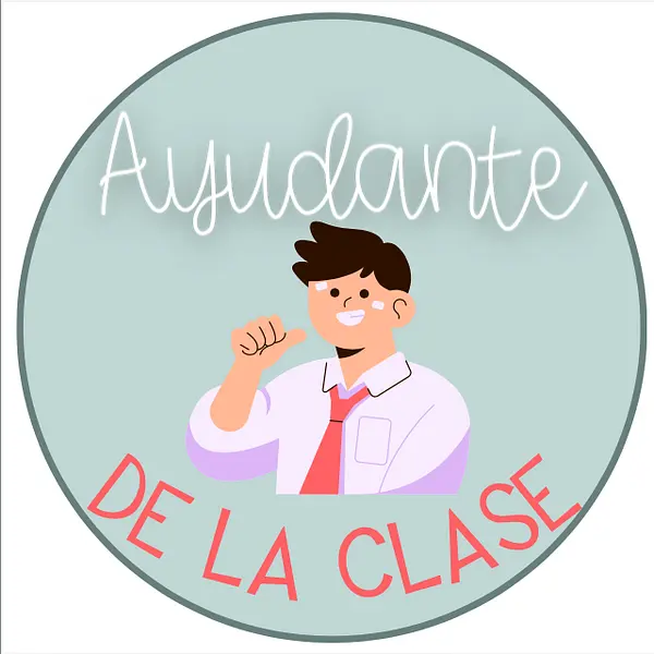 5 Medallas imprimibles "ayudante de la clase"