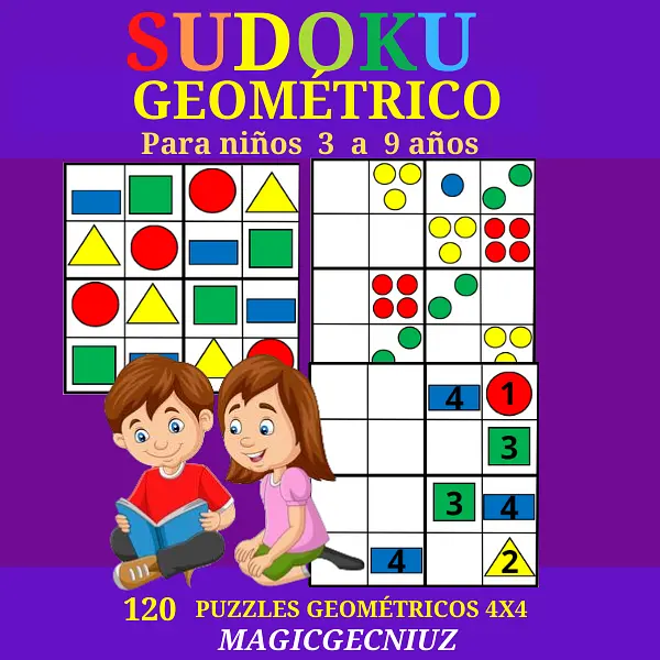 SUDOKU GEOMÉTRICO PARA NIÑOS DE 3 A 9 AÑOS