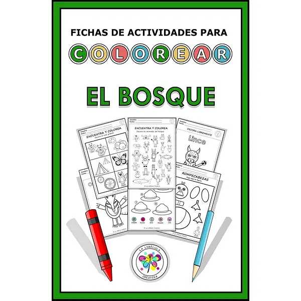 Spanish Worksheets Activities Coloring Forest Animals Actividades Colorear Bosque
