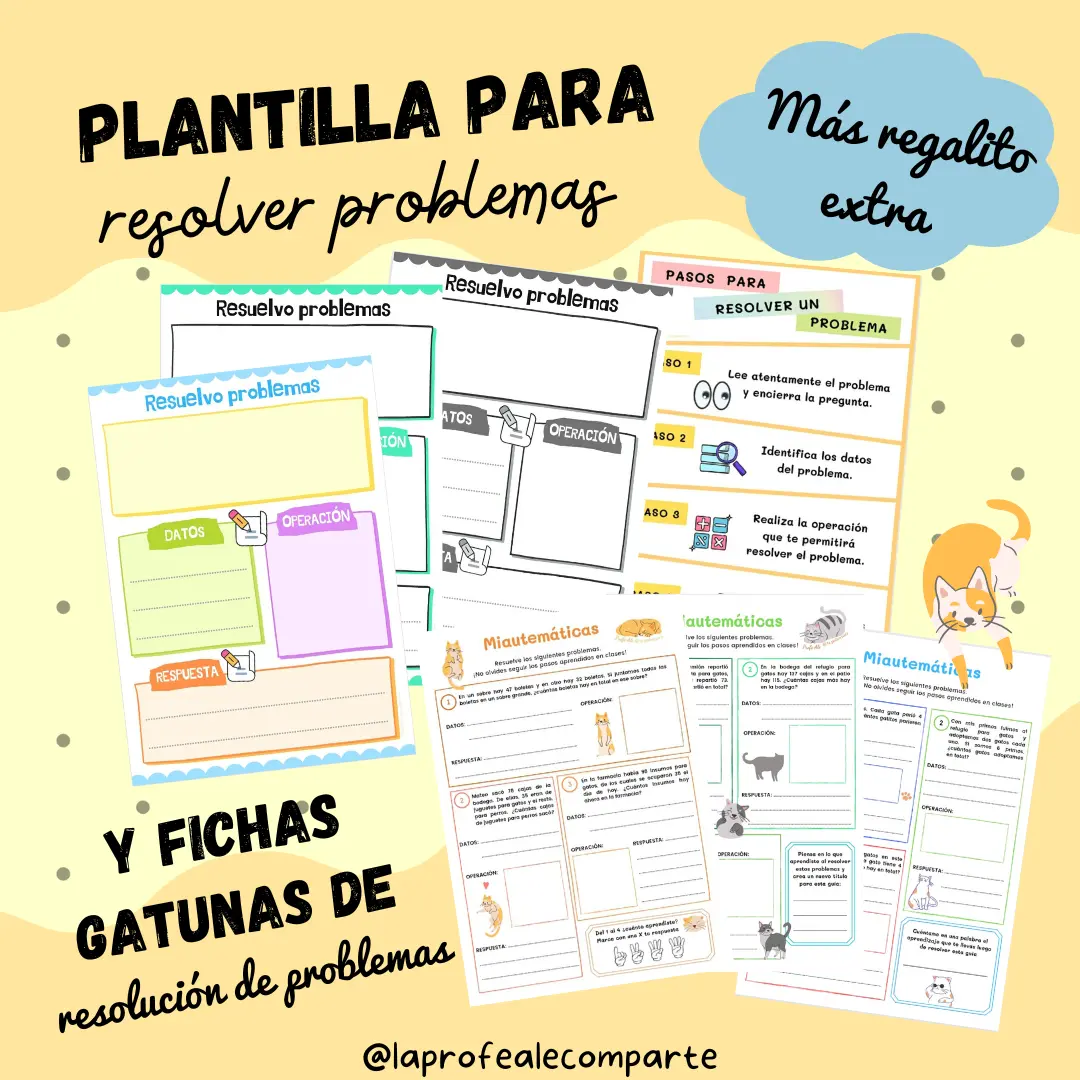 Pack de resolución de problemas @laprofealecomparte