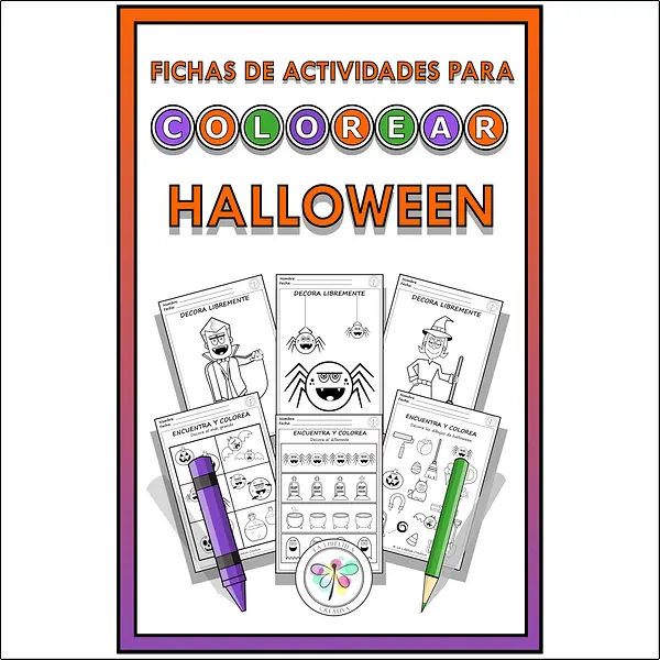 Spanish Worksheets Activities Coloring Halloween Fichas Actividad Colorear