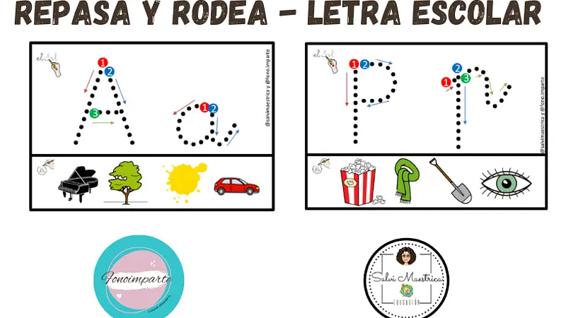 Repasa y Rodea - Letra Escolar