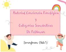 Material Categorías Semánticas de Feldman y Conciencia Fonológica