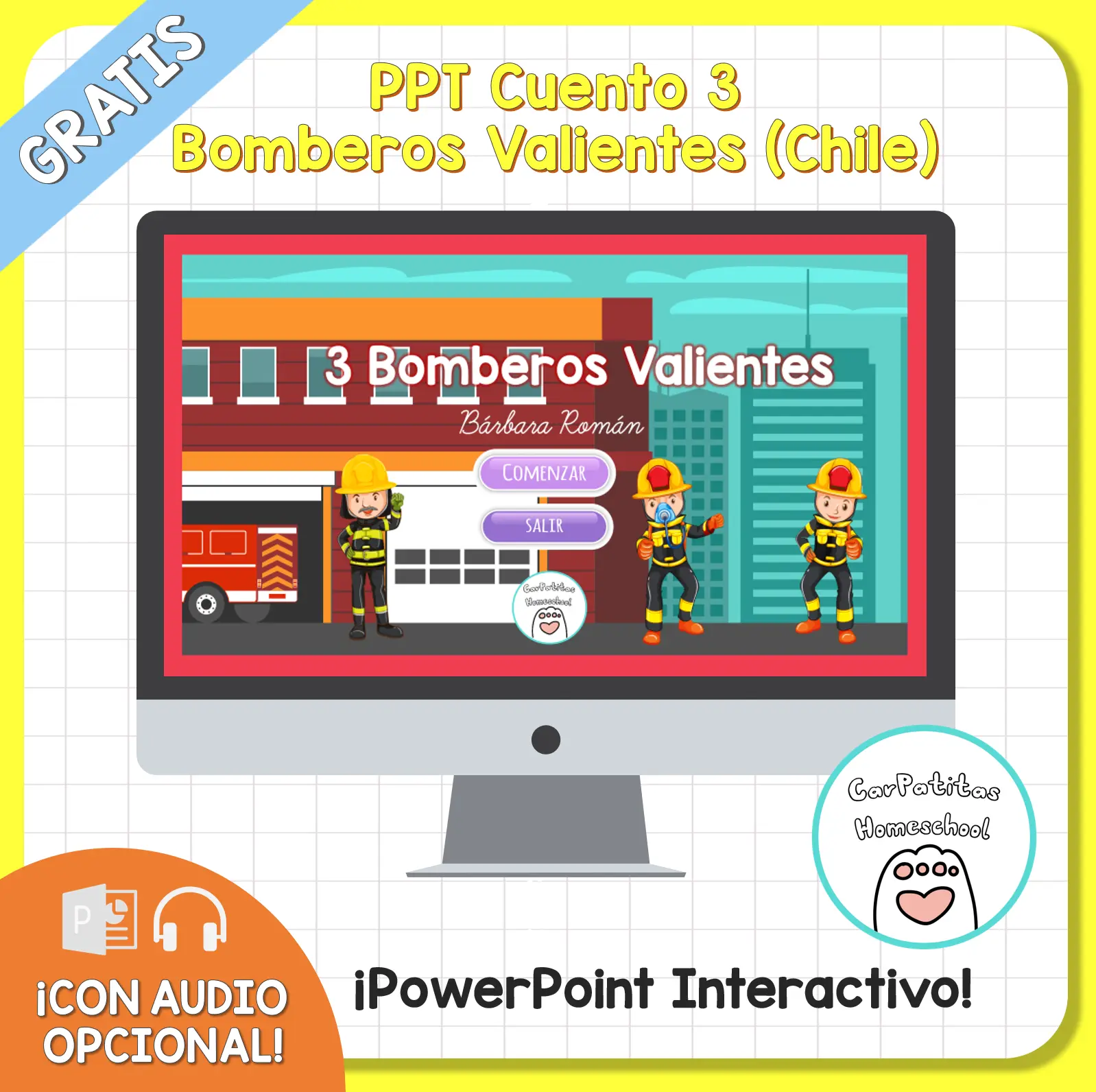 PPT Gratis: Cuento 3 Bomberos Valientes
