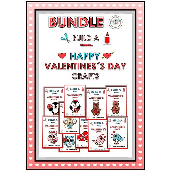 Bundle Build a Valentine's Day Craft Puzzle February Color Cut Love Heart