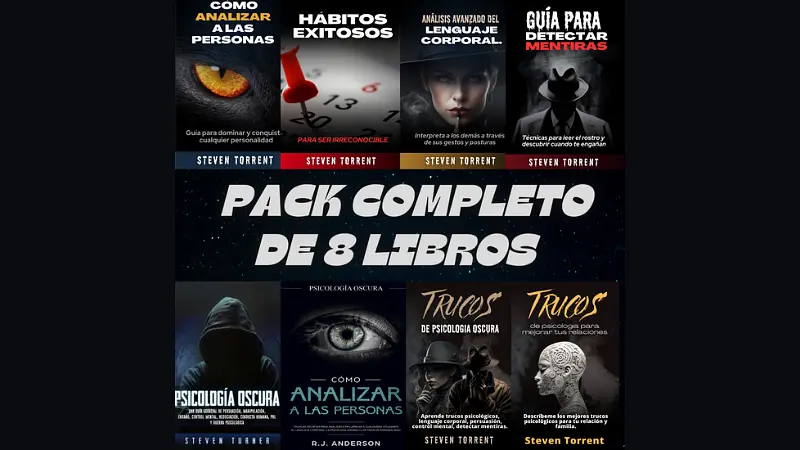 Pack De 8 Libros Psicología Oscura
