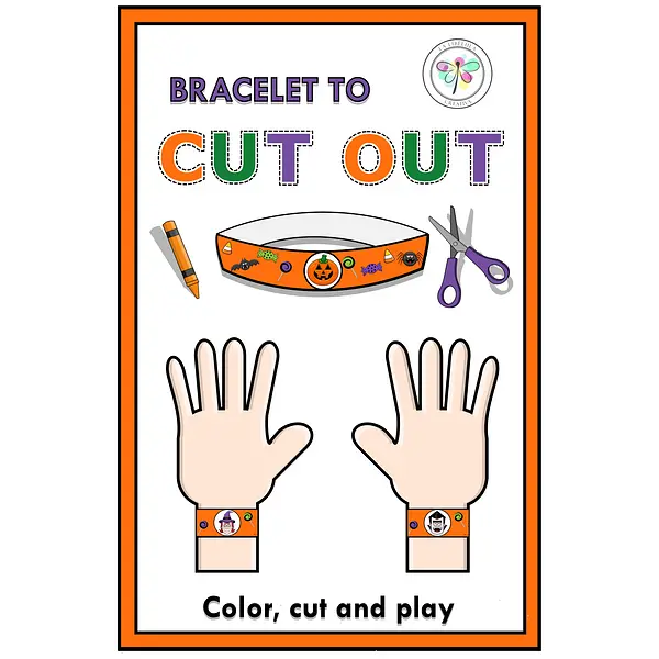 Bracelets Halloween Color Cut Craft