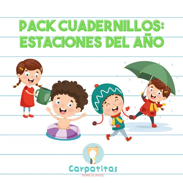 Pack Cuadernillo Estaciones Para Niños | Imprimibles