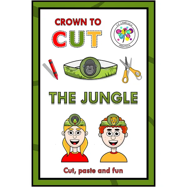 Crowns Hat Craft Headband Jungle Animals Color Cut Play