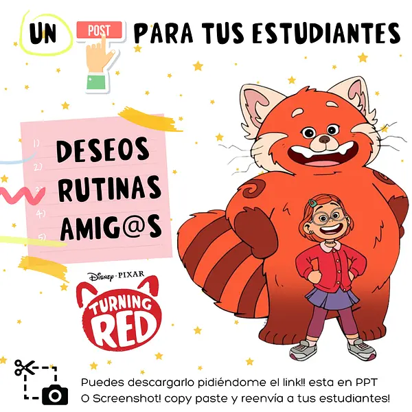 PPT editable "Un post para tus estudiantes"