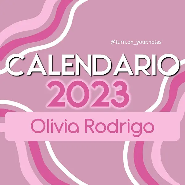 🏙️🌸📆 CALENDARIO OLIVIA RODRIGO 📆🏙️🌸