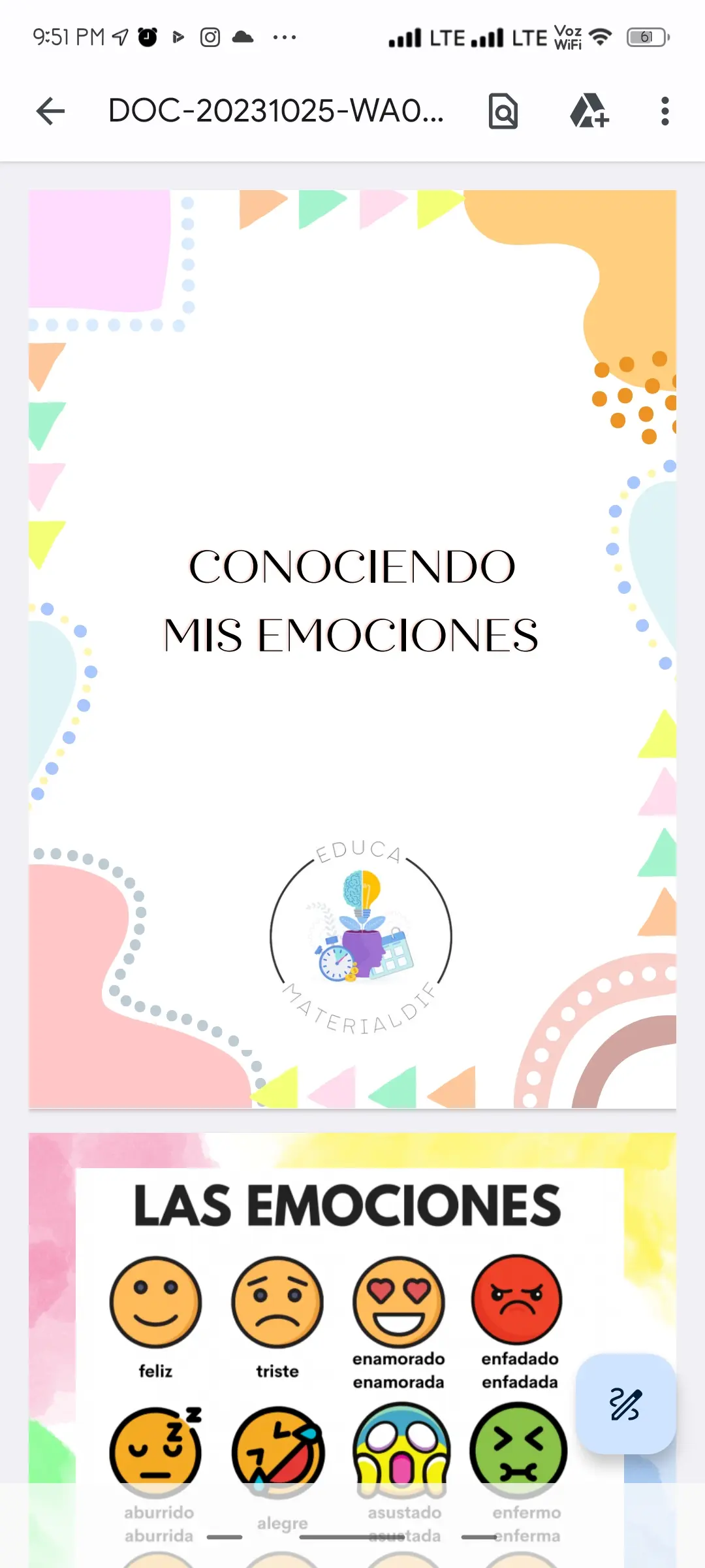 Cuadernillo emociones 1