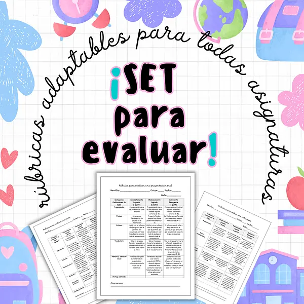 Word editable set de 3 rúbricas