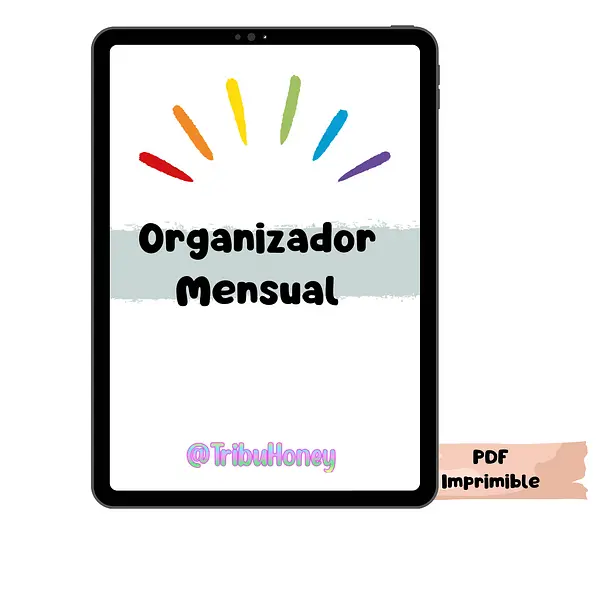 Organizador mensual, semanal y lista de chequeo diaria