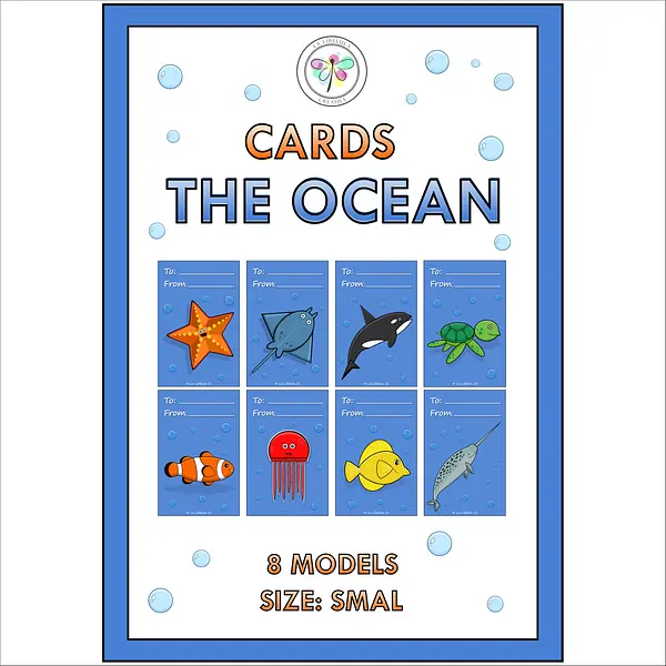 Sea Tags Cards Gifts Animals Ocean Cut Craft 2