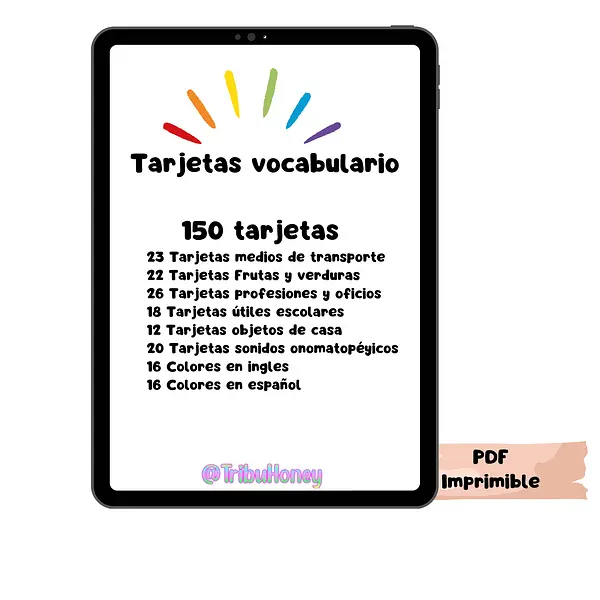 170 Tarjetas vocabulario