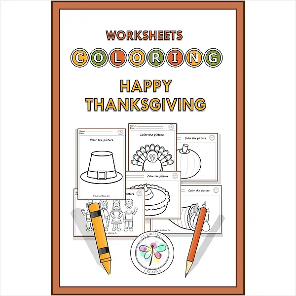 Worksheets Coloring Happy Thanksgiving