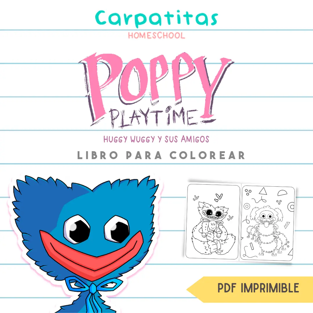 Huggy Wuggy Para Colorear| PDF para imprimir