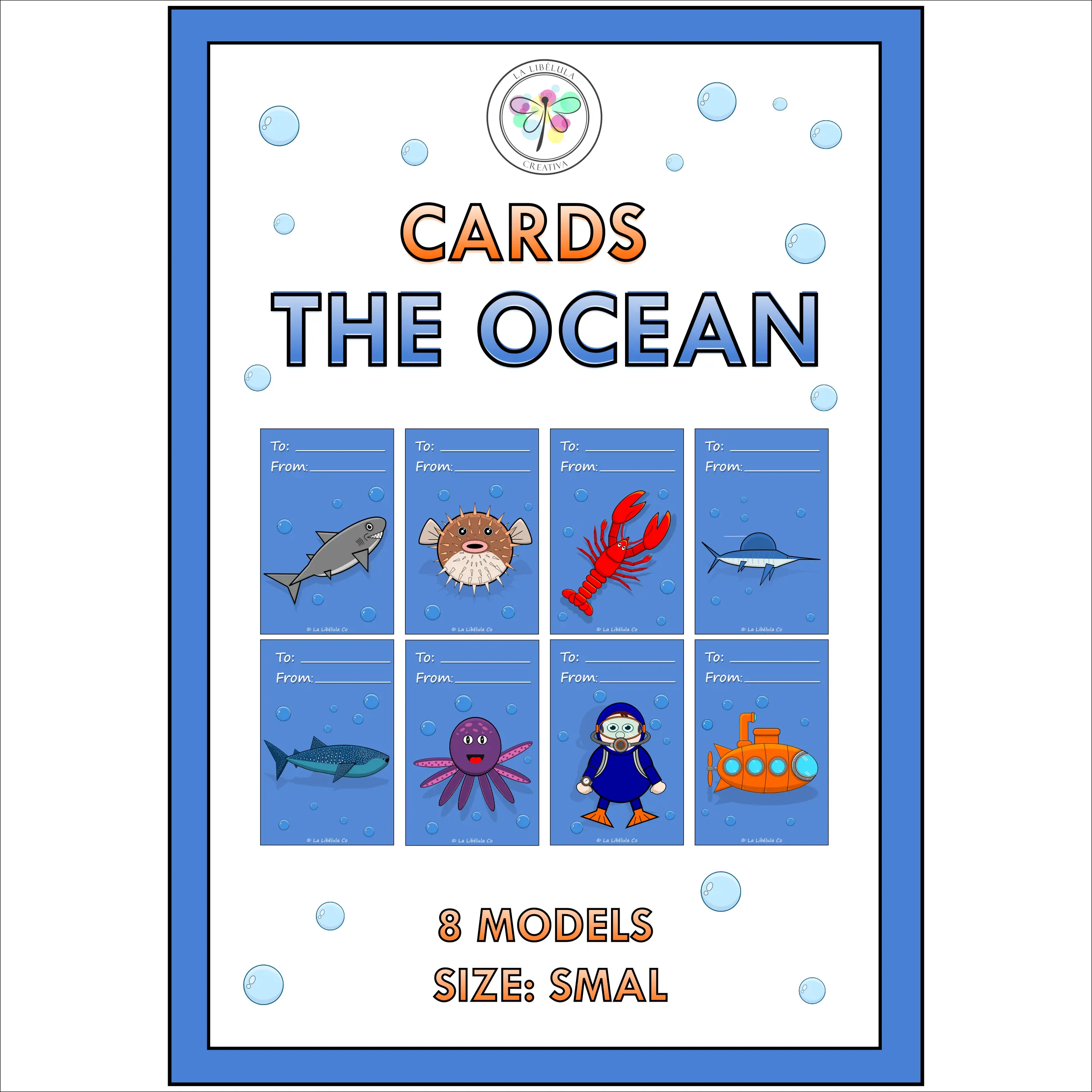 Sea Tags Cards Gifts Animals Ocean Cut Craft 3