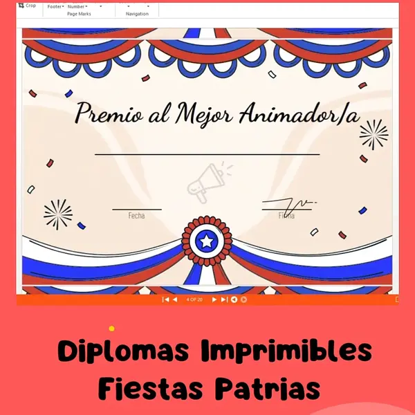 Diplomas Imprimibles Fiestas Patrias | Premios Familiares