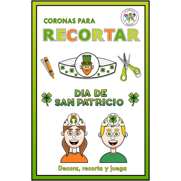 Spanish Crowns Hat Craft St Patrick´s Day Headband Coronas Cortar San Patricio