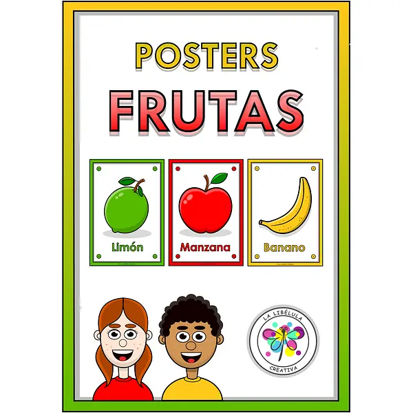 Spanish Posters Fruits Food Healthy Afiches Frutas Comida Saludable Color