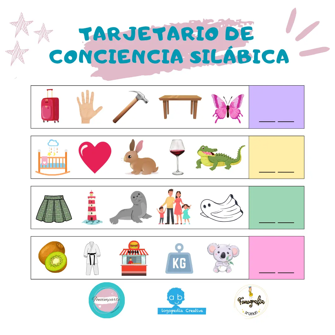 Tarjetario de Conciencia Silábica