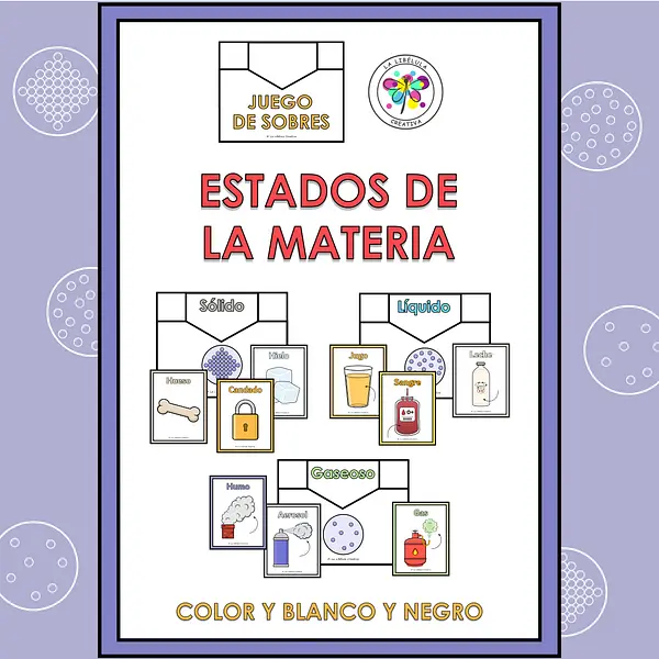 Spanish State of Matter Cards Game Science Estados Materia Juego Tarjetas Cartas