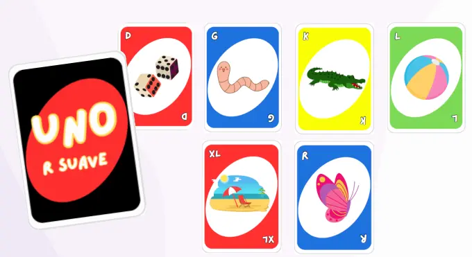 Pack Cartas Uno - R, G, K, L, D, Díf. XL