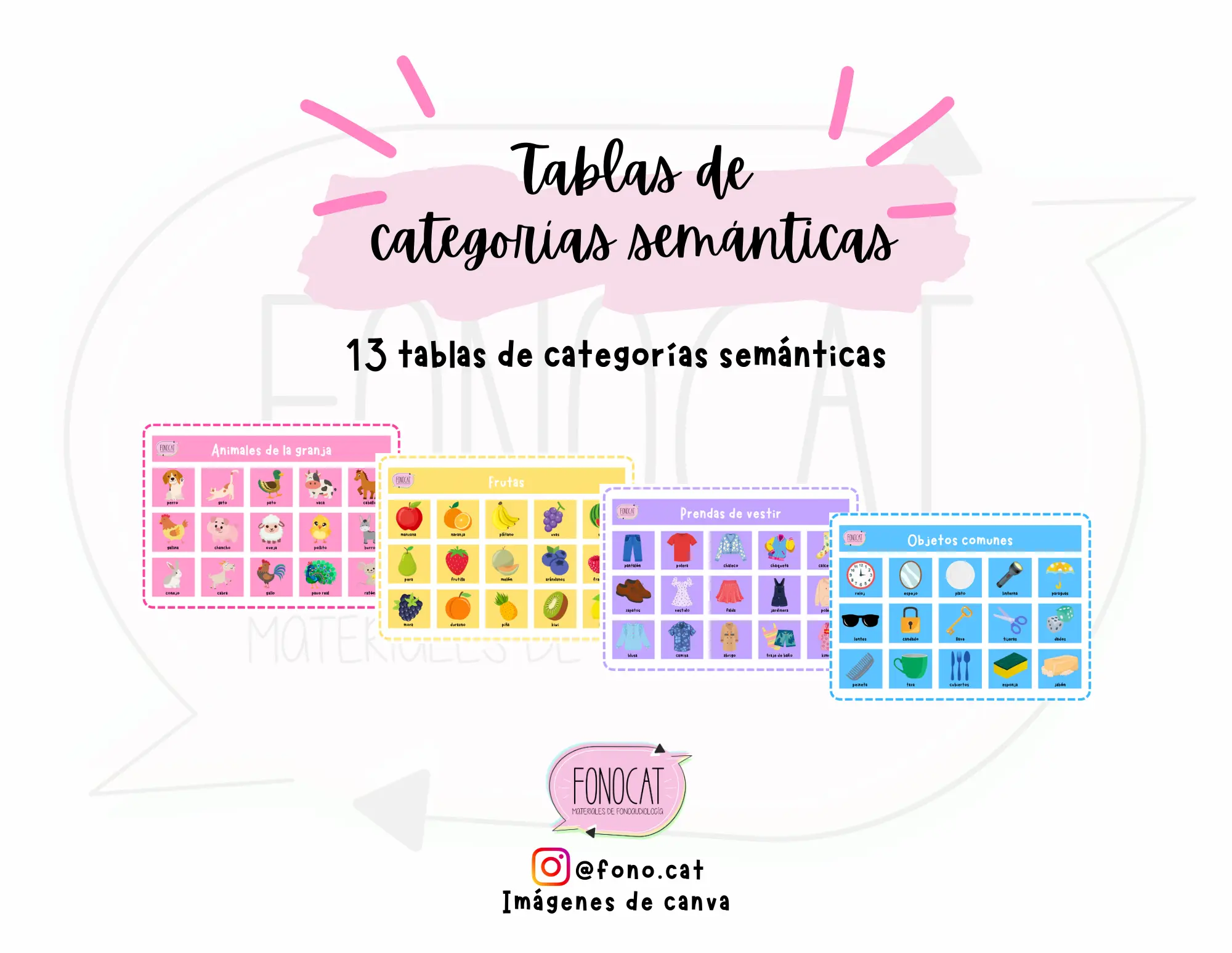 Tablas de Categorías Semánticas