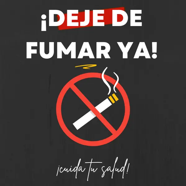 ¡deje de fumar ahora!