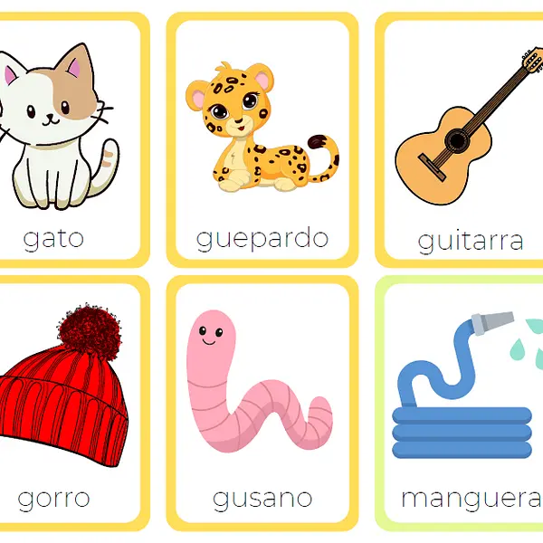 Adivina Quién Soy Fonema G