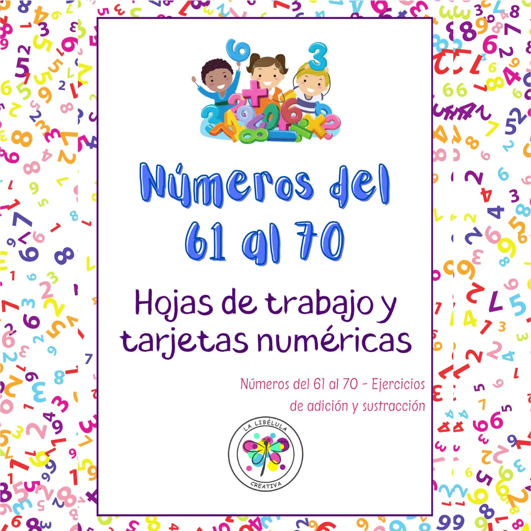 Spanish Numbers 61 to 70 Adition Subtraction Math Números Adición Sustracción