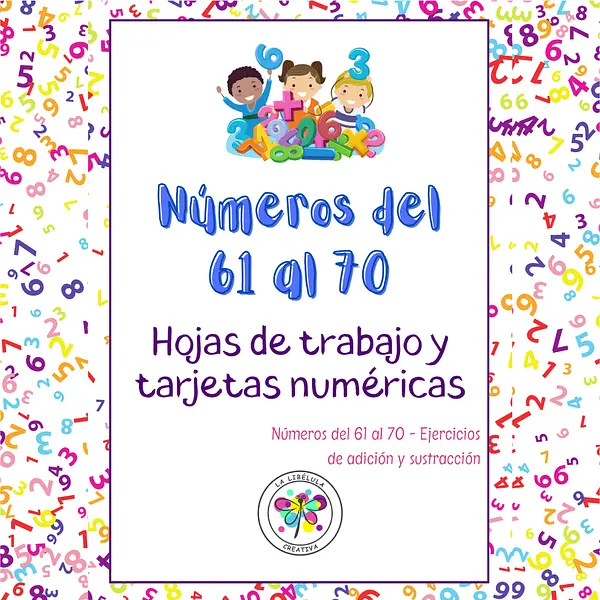 Spanish Numbers 61 to 70 Adition Subtraction Math Números Adición Sustracción