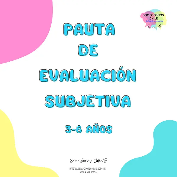 PAUTA DE EVALUACION SUBJETIVA 3-6 AÑOS