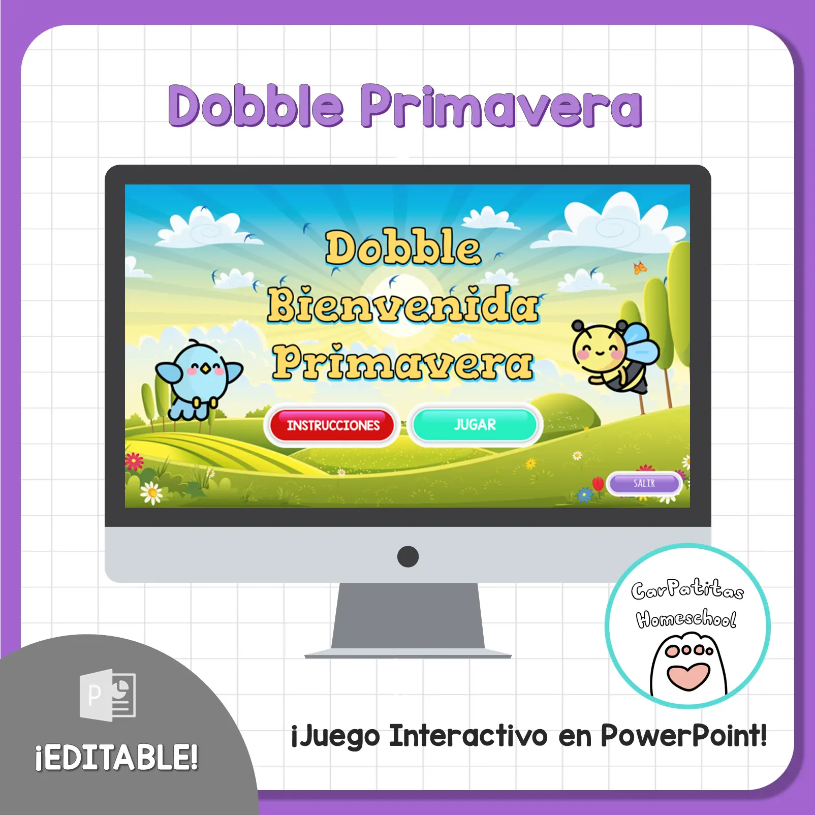 Juego de Primavera Para Niños | Dobble Primaveral