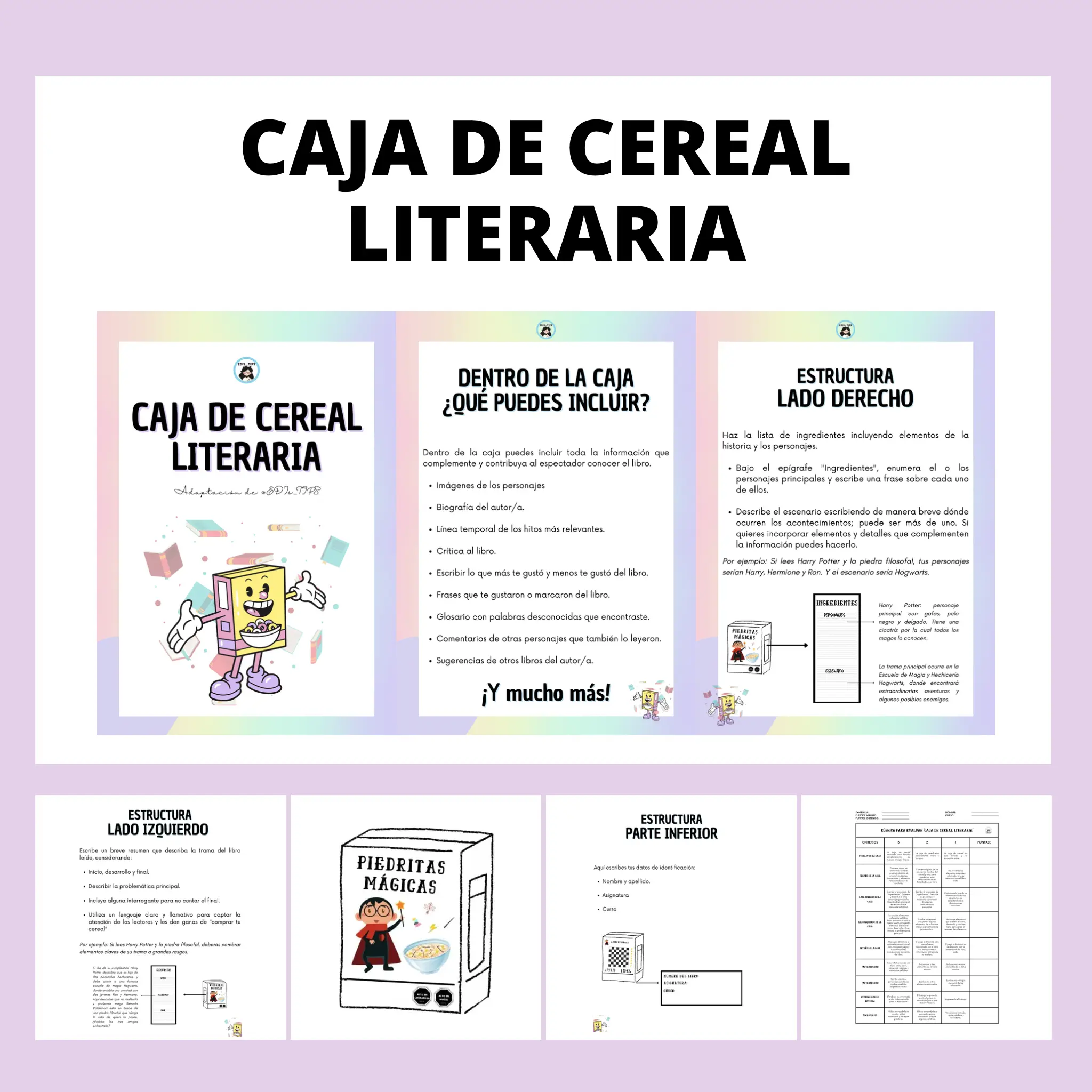 CAJA DE CEREAL LITERARIA