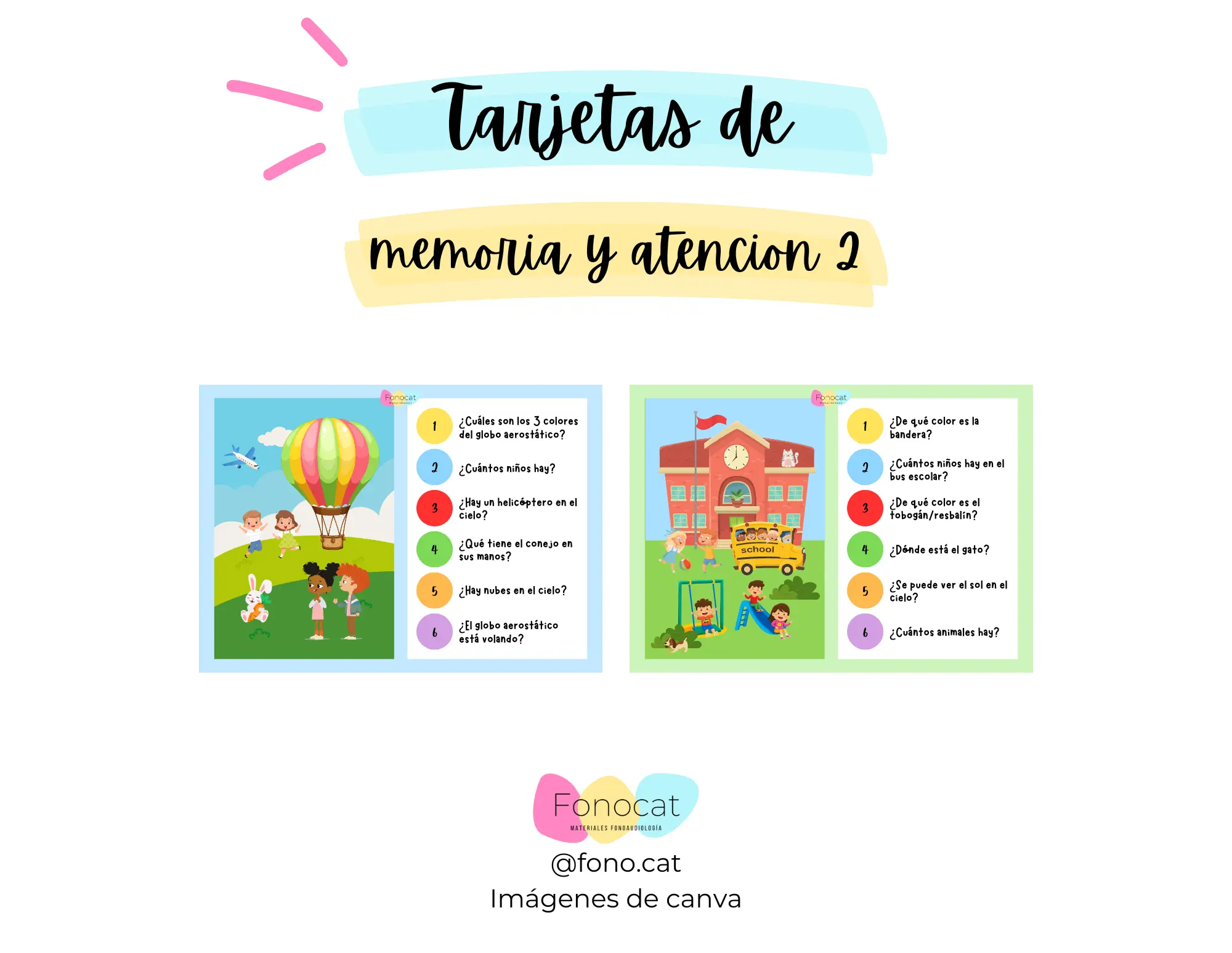 Tarjetas de Memoria y Atención