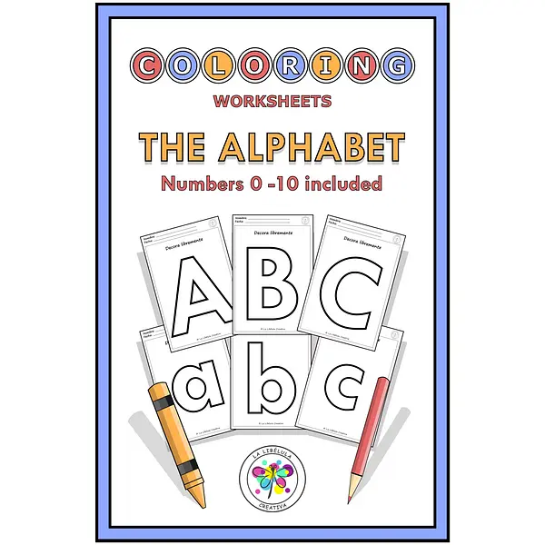 Worksheets Coloring The Alphabet Numbers included 0 to 10