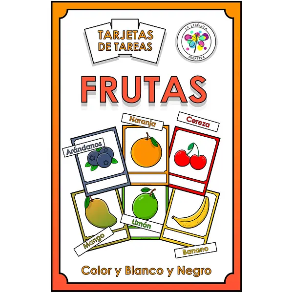 Spanish Task Cards Fruits Tarjetas Tareas Frutas saludable Healthy Food Comida