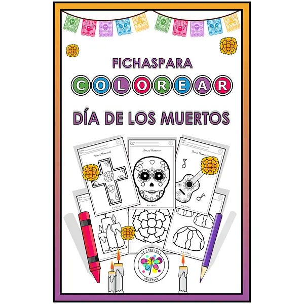 Spanish Coloring Day of the dead - Fichas de Colorear Día de muertos México