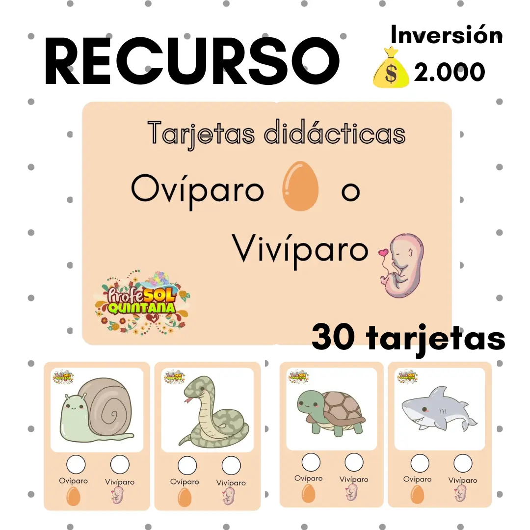 TARJETAS OVÍPAROS Y VIVÍPAROS