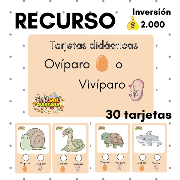 TARJETAS OVÍPAROS Y VIVÍPAROS