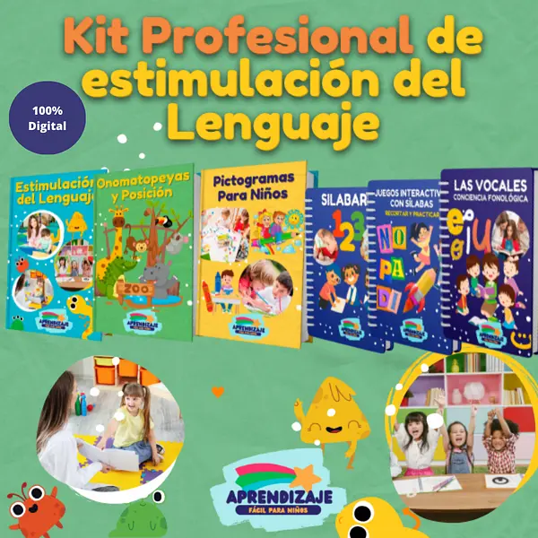 Kit Profesional completo de estimulación de lenguaje para niños