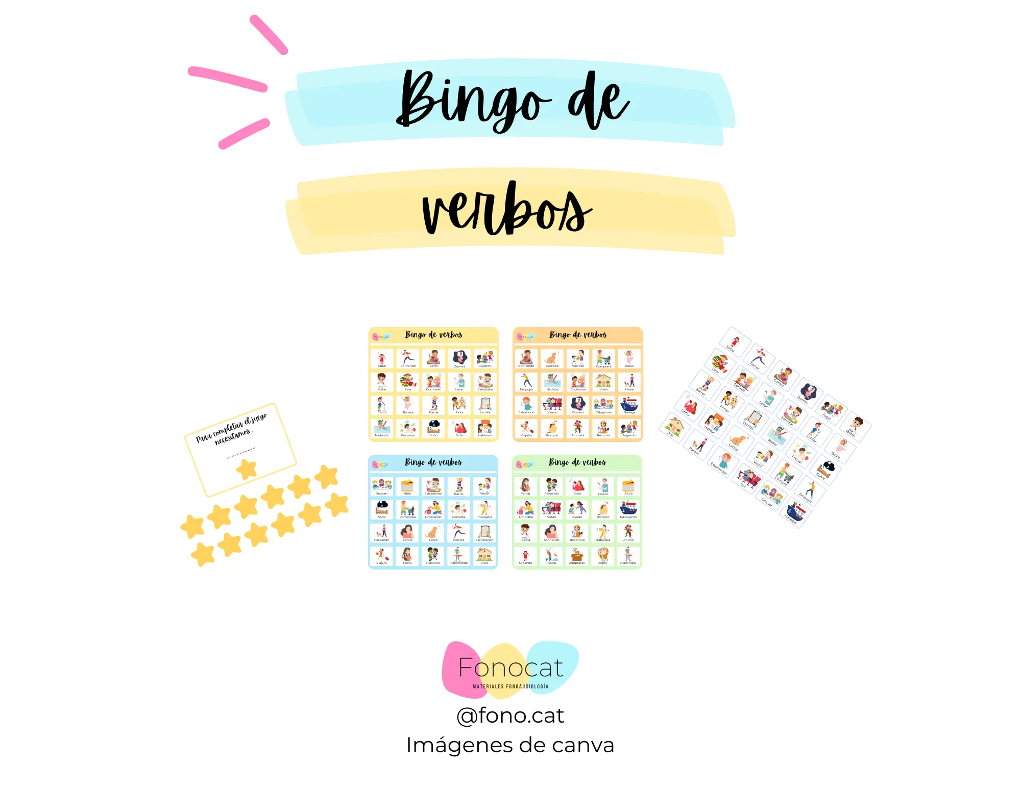 Bingo de verbos (para hacer oraciones)