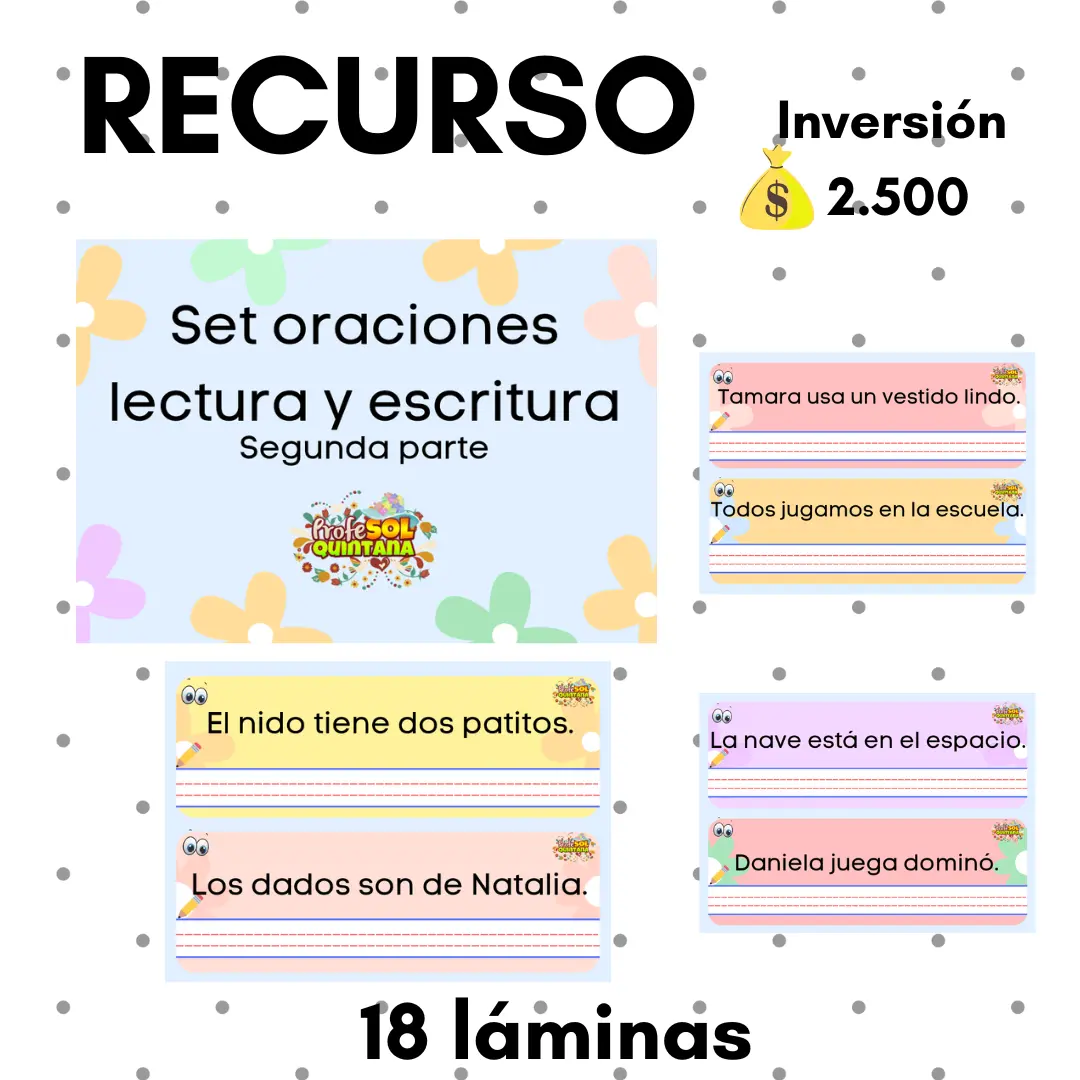 SET FRASES LECTURA Y ESCRITURA 2