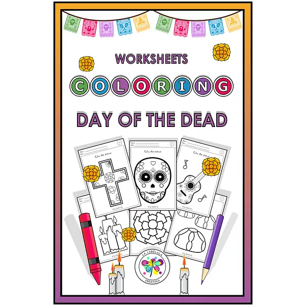 Coloring Worksheets Day of the dead - Día de muertos Mexico