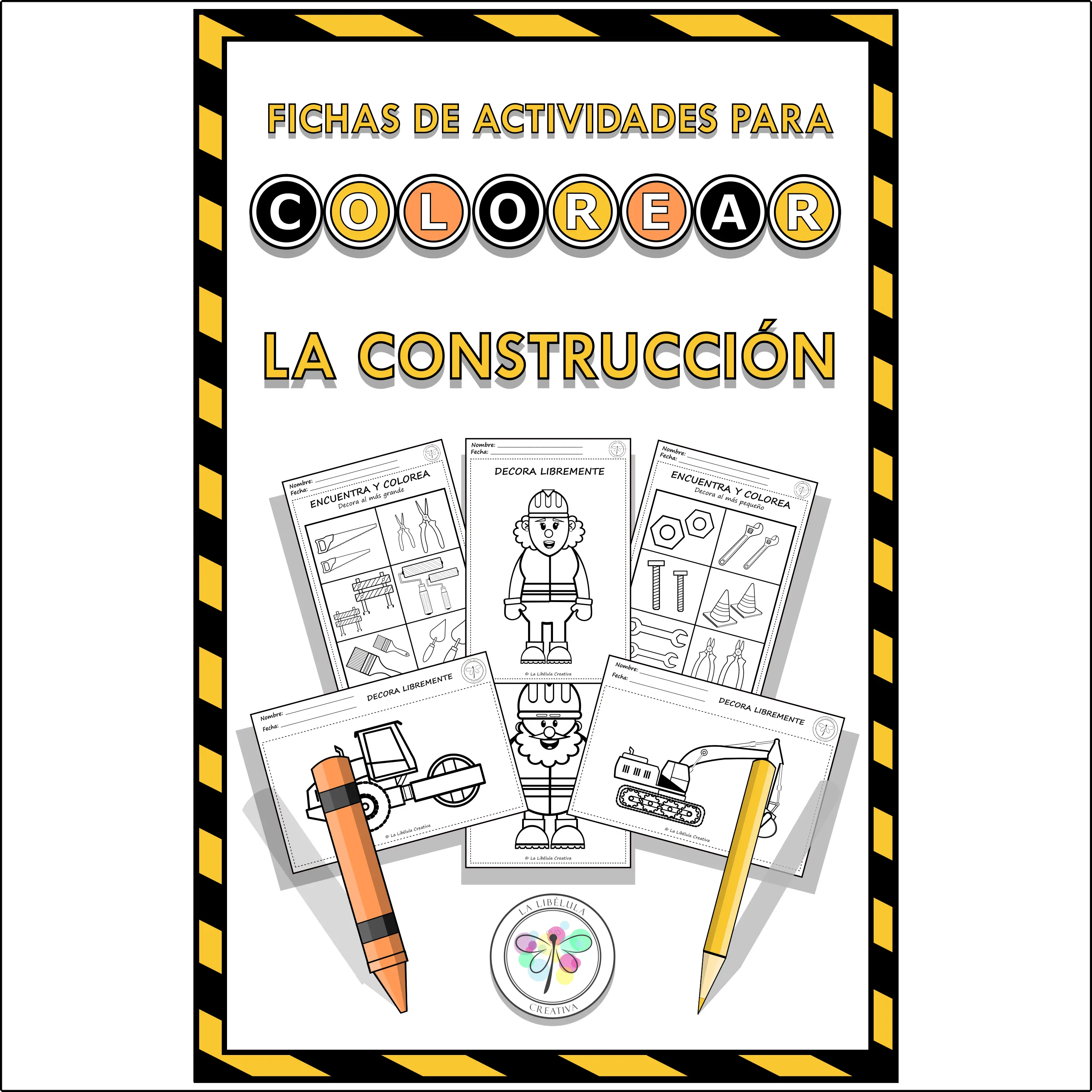 Spanish Activities Coloring Construction Fichas Actividad Colorear Construcción