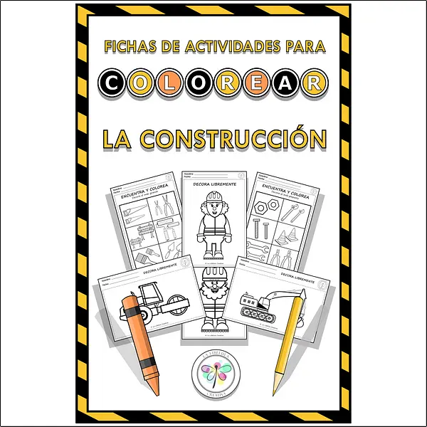 Spanish Activities Coloring Construction Fichas Actividad Colorear Construcción